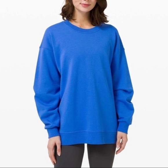 lululemon athletica Sweaters - Lululemon Perfectly Oversized Crewneck in Wild Bluebell Size 14